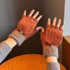 Winter-Flip-Handschuhe für Damen: Warmes, samtgefüttertes, verdicktes Fünf-Finger-Design zum Schreiben und Radfahren