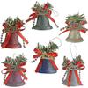 6 Stück Weihnachtsglocken für Weihnachtsbaumdekoration Splittersichere Glitzerglocken - GXCC