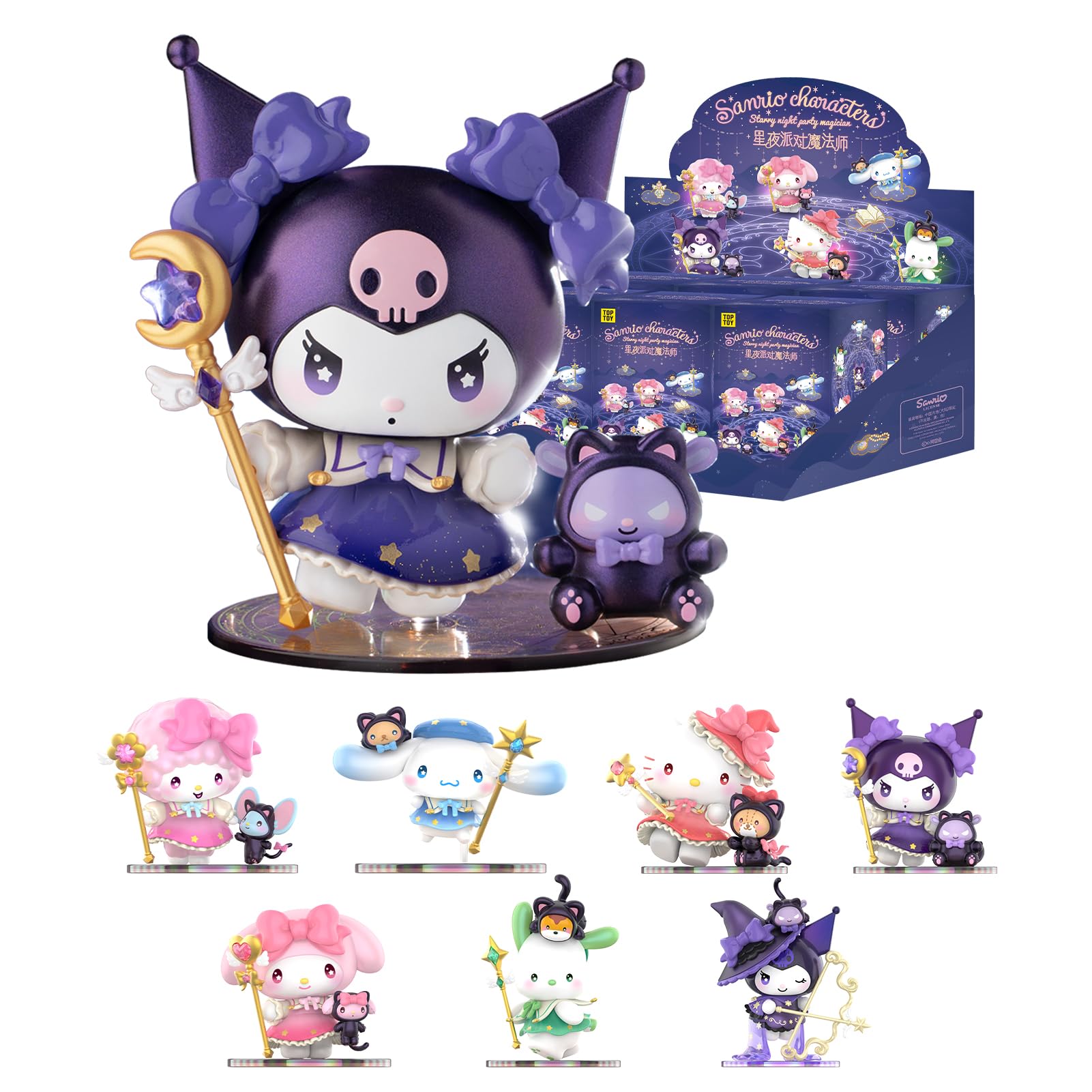 

TOP TOY Sanrio Characters Starry Night Partyma Series Box of Gachapon Blind Box Figures Soft Vinyl PVC Premium Toys Birthday Present Christmas Gift