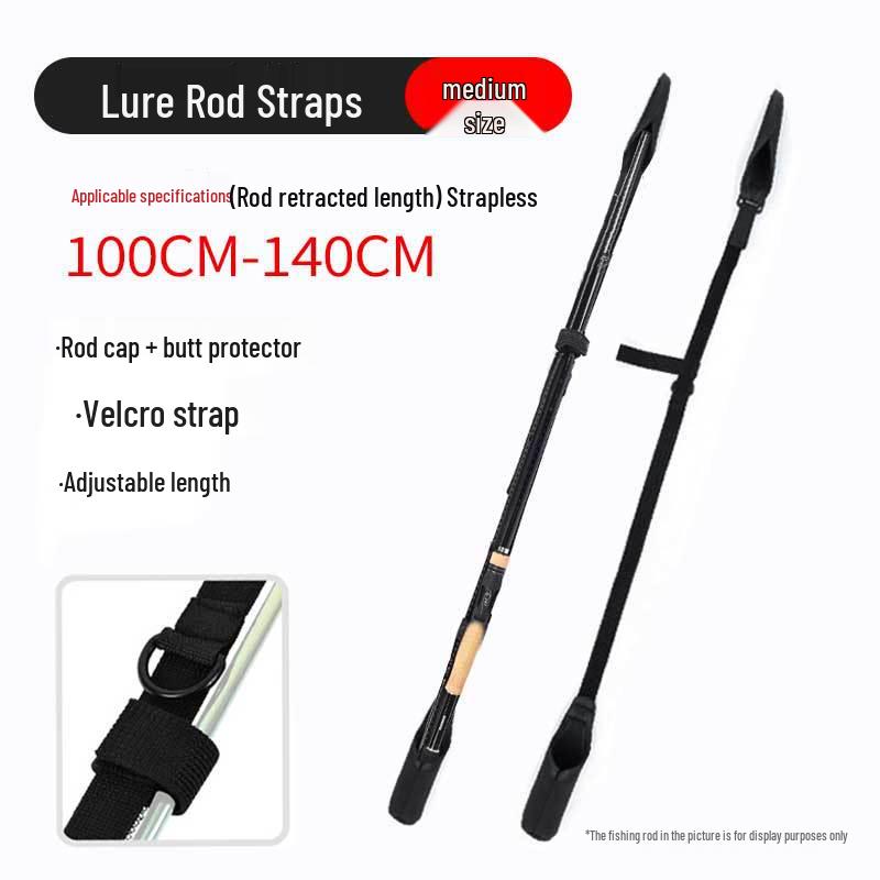 Lightweight Lure Rod Bag with Protective Sleeve, Strap, Rod Cap, and Storage Bag