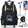 Vegeta Sun Wukong Dragon Ball Ultra USB Headphones Teen Student School Bag Men's and Women's Leisure Travel Backpack