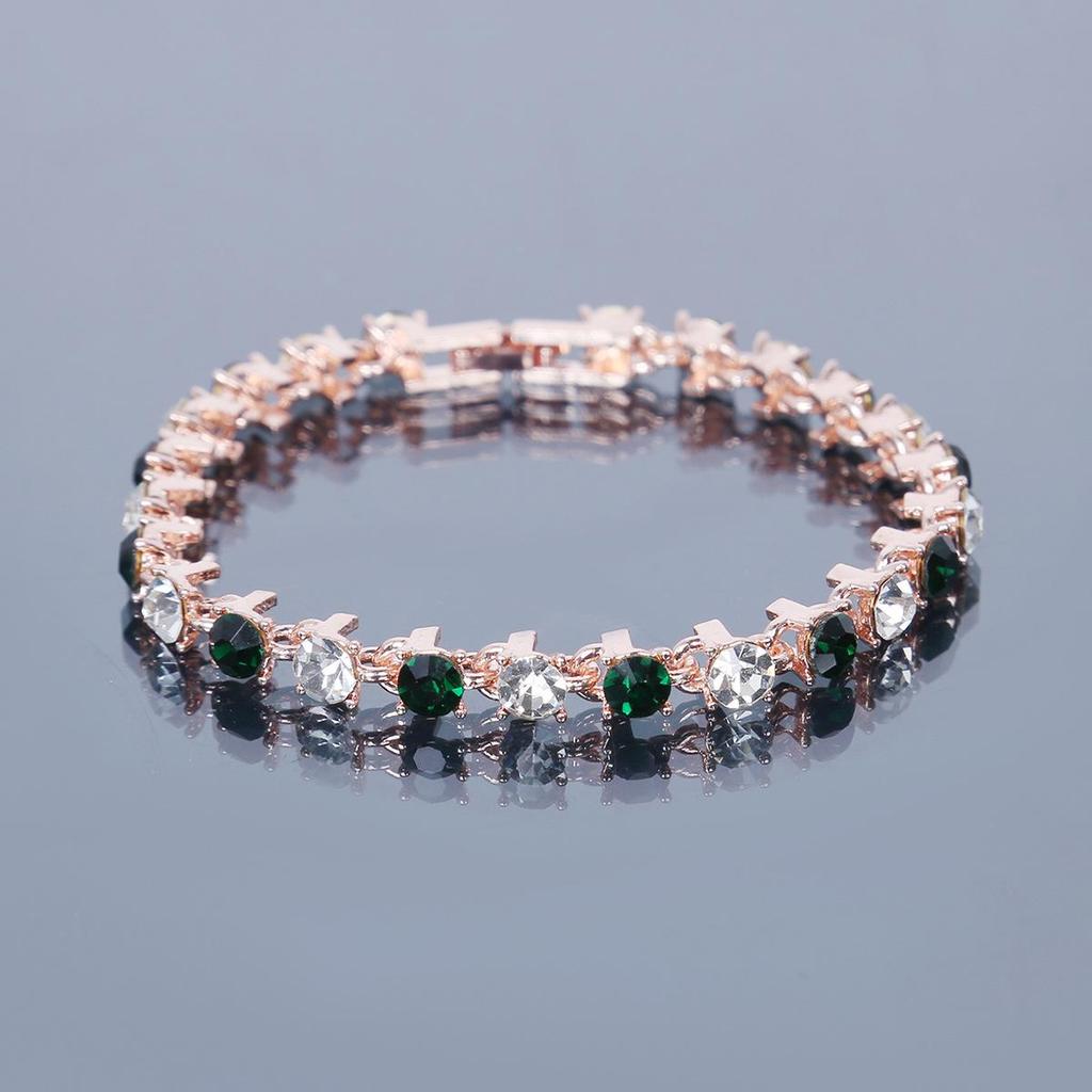 Colorful Geometric Round Teardrop Bracelet - European & American Retro Style