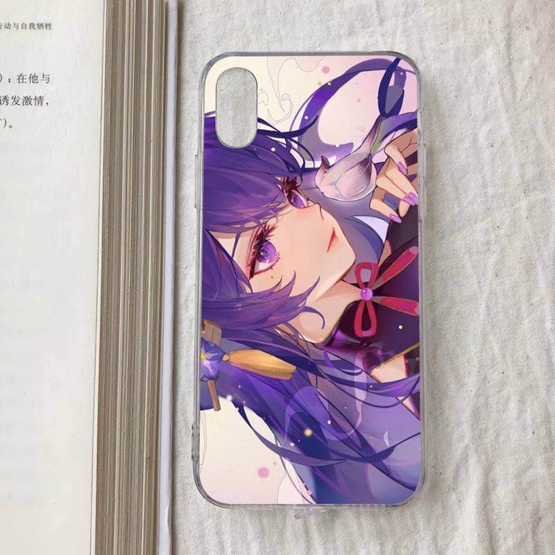 Genshin Impact Raiden Shogun Phone Case for iPhone 11 12 13 Mini Pro Max 8 7 6 6S Plus X 5 S SE 2020 XR XS 10 case