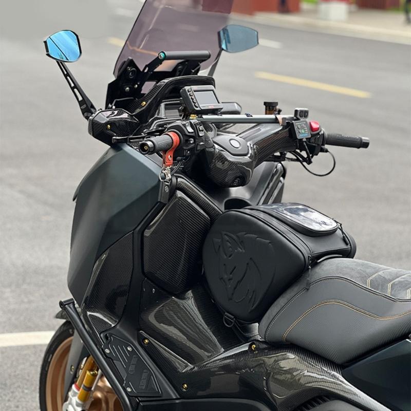 PU Leather Motorcycle Tank Bag for ADV 150 Offering Large Storage Waterproof and Quick Mount Reflective Easy Attachment