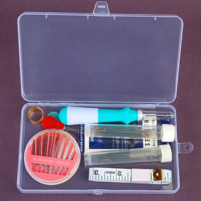 Sewing Needle Set Embroidery Needle with Threaders, Seam Ripper, Metal Thimble, Soft Ruler Tape Measure for Handsewing