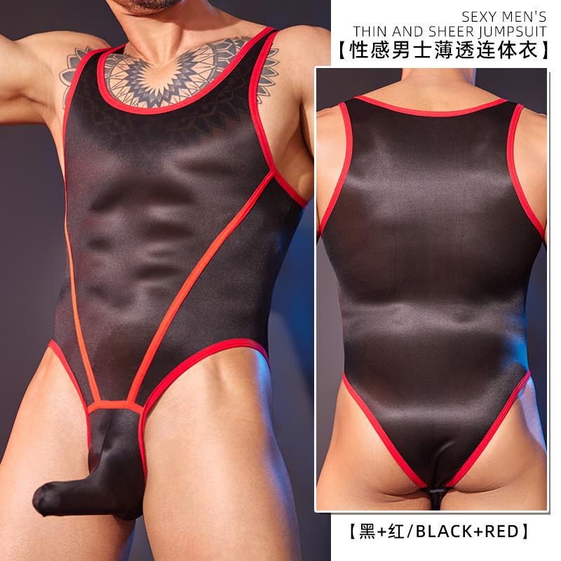 European and American Sex Men's Underwear Cross-strap Onesie Elephant Trunk Cover Sexy Sex Underwear RS