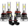 Compatible For Ford F150 2015 2016 2017 2018   Bulbs, 9005 High Beam + H11 Low Beam + 9140 Fog Light Bulbs Combo, 600% Brightness 6500K White, Plug
