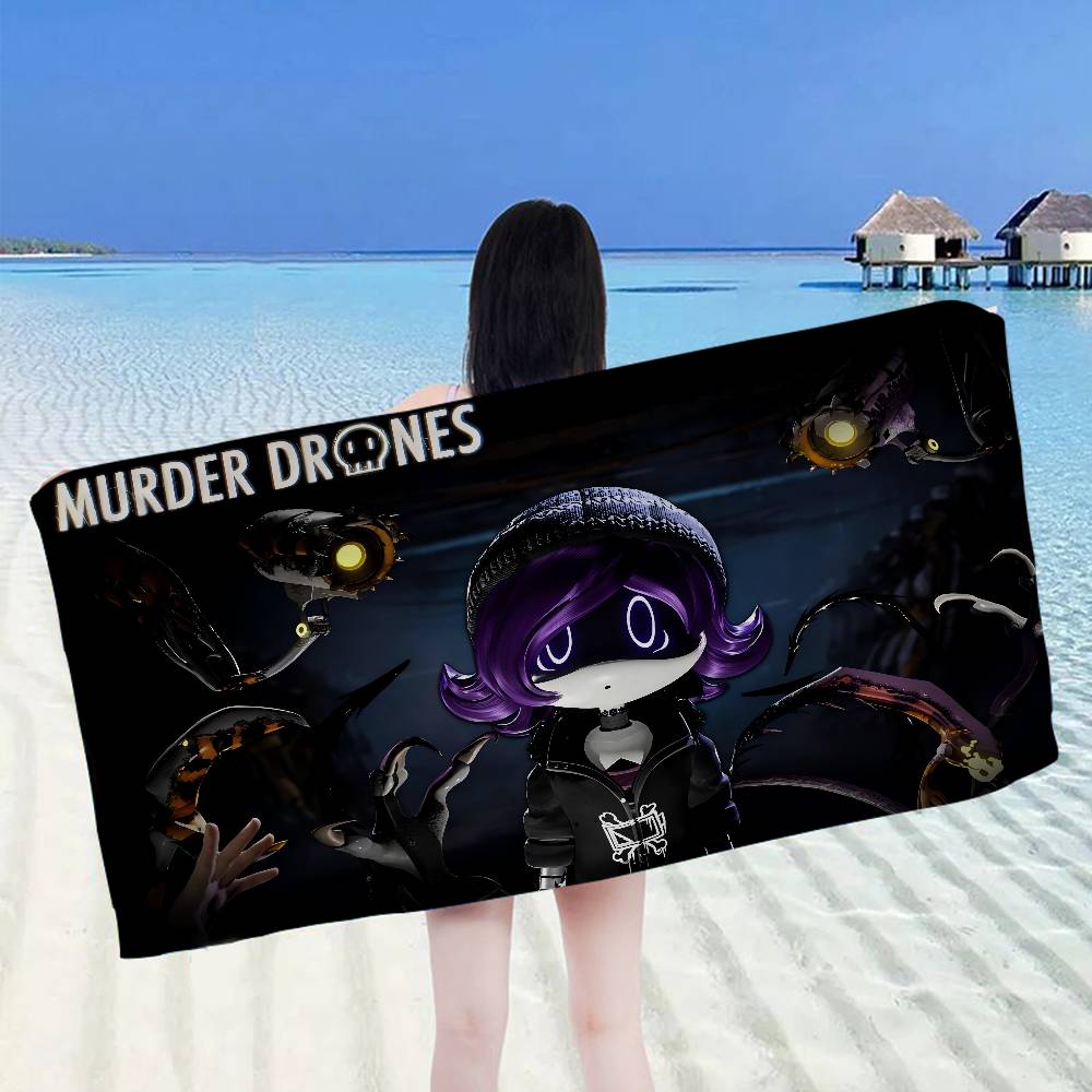Anime Murder Drones Beach Towel Colorful Bath Towels For Girl Microfiber Quick Dry Custom Sand Free Beach Yoga Spa Gym Pool