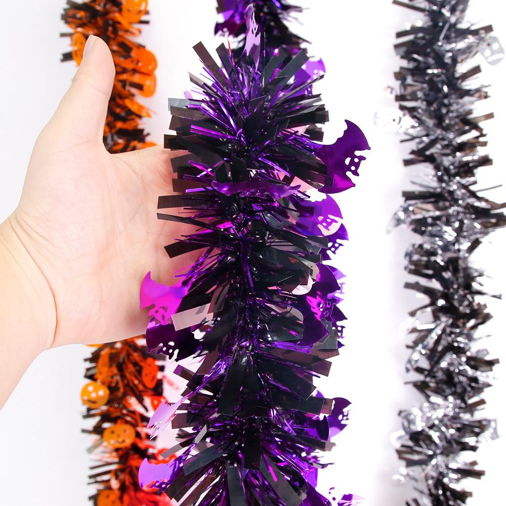 Decoration Halloween Festive Colorful Streamers With Pumpkin Skull Designs Bat