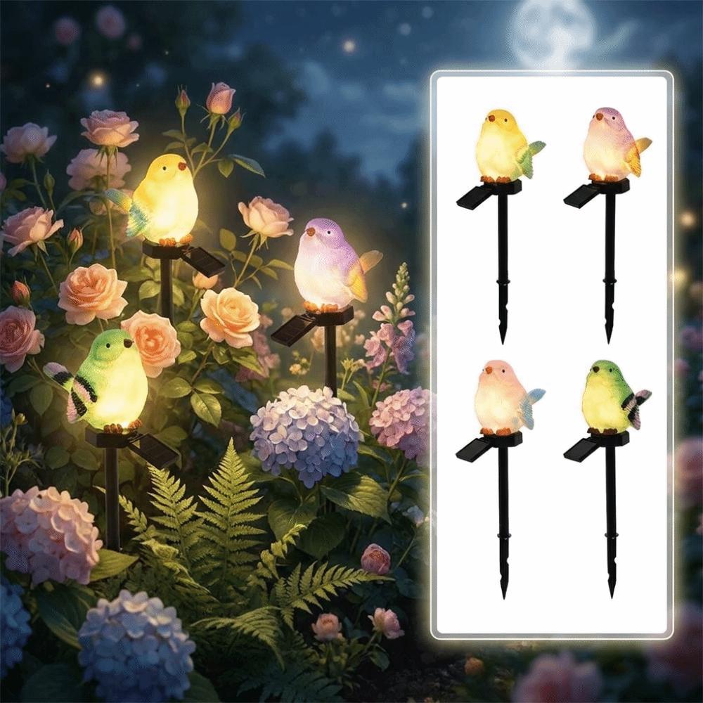 Waterproof Solar LED Bird Stake Light Light Sensing Auto On/Off Solar Powered Garden Light Sealed Structure Delicate Bird Shape