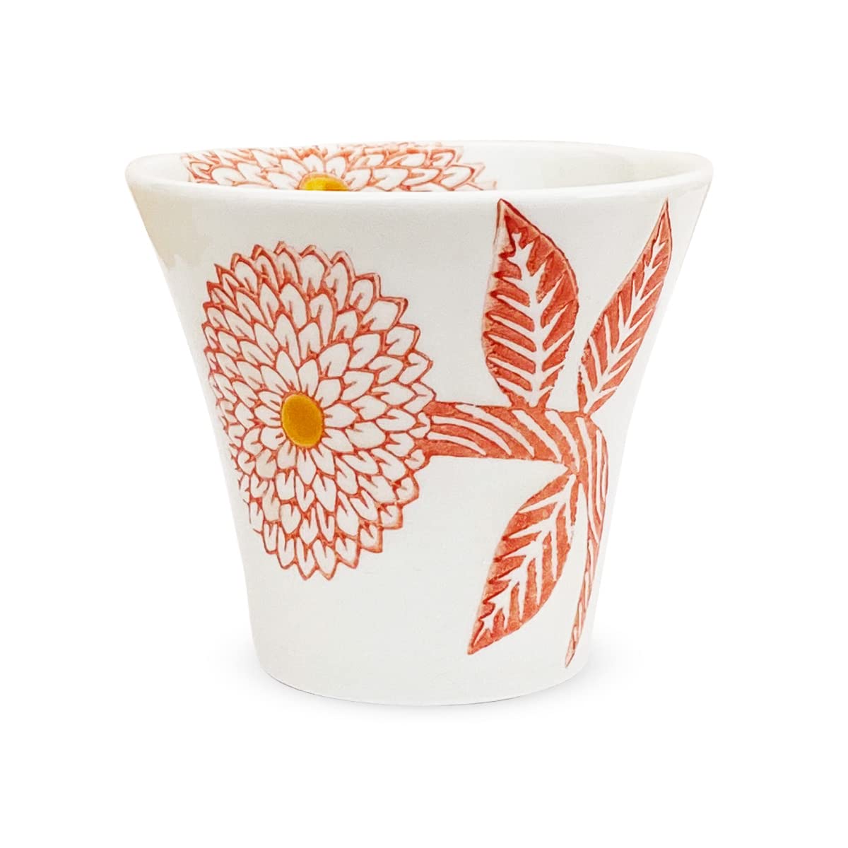 

J Kitchens Kunzangama Teacup Made in Dahlia Small (Hasami Ware), Japan, 130cc, Red,