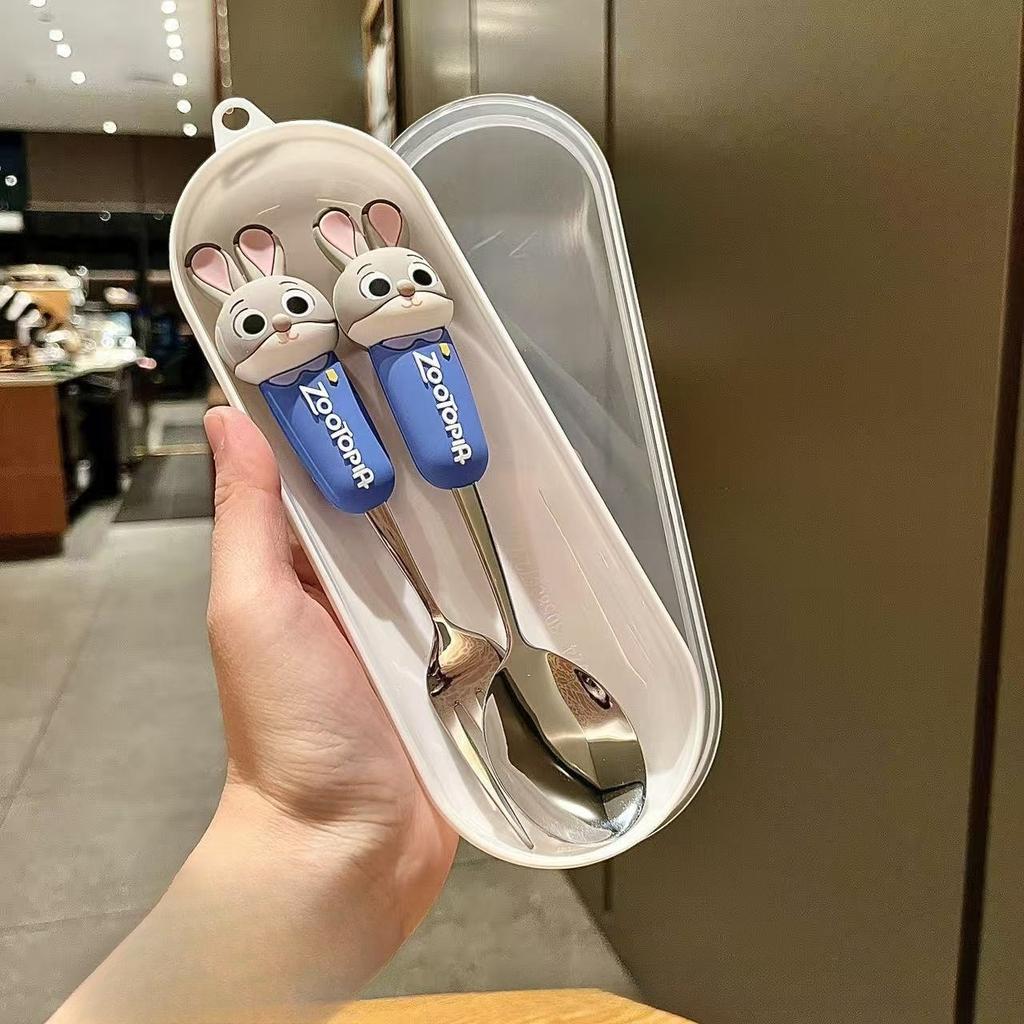 Disney Zootopia Judy Spoon 304 Stainless Steel Cutlery Fork for Boys and Girls, Cute and Fun Spoon