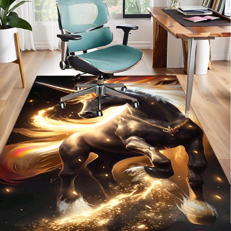 Magical Unicorn Garden Office Rug Chair Mat, Entryway Carpet, Suitable for Front Door, Bedroom, Living Room, Desk, Holiday Gift