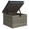 vidaXL 6 Piece Garden Sofa Set with Cushions Grey Poly Rattan