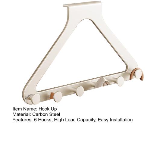 Aufhängbar All-in-One Über die Tür 6 Hakenleiste Bohrlos Kleiderbügel Handtuchhalter Universelle Aufbewahrungslösung Badezimmer Schlafzimmer Organizer