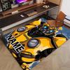 Custom Bumblebee Mat Personalized Name, Polyester Washable Indoor Entryway Rug, Gift for Christmas, Easter, Thanksgiving Day