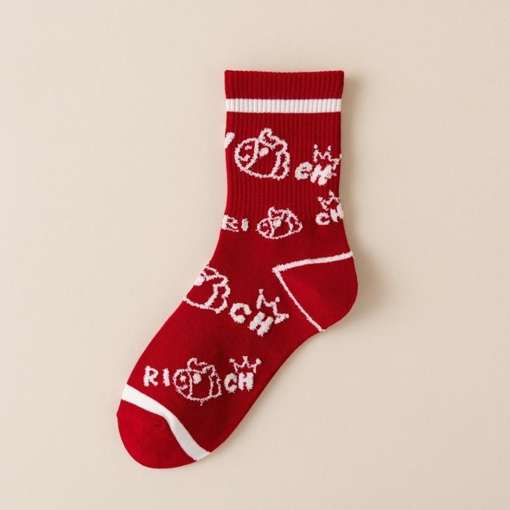2026 New Year Socks Zodiac Socks Cotton Socks Gifts Year of The Horse Socks