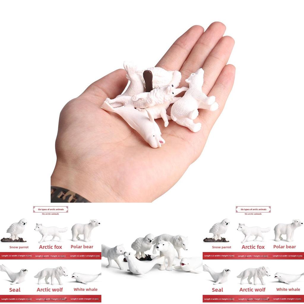 Arctic Wildlife Figurine Collection Featuring White Whale Polar Bear And Seal