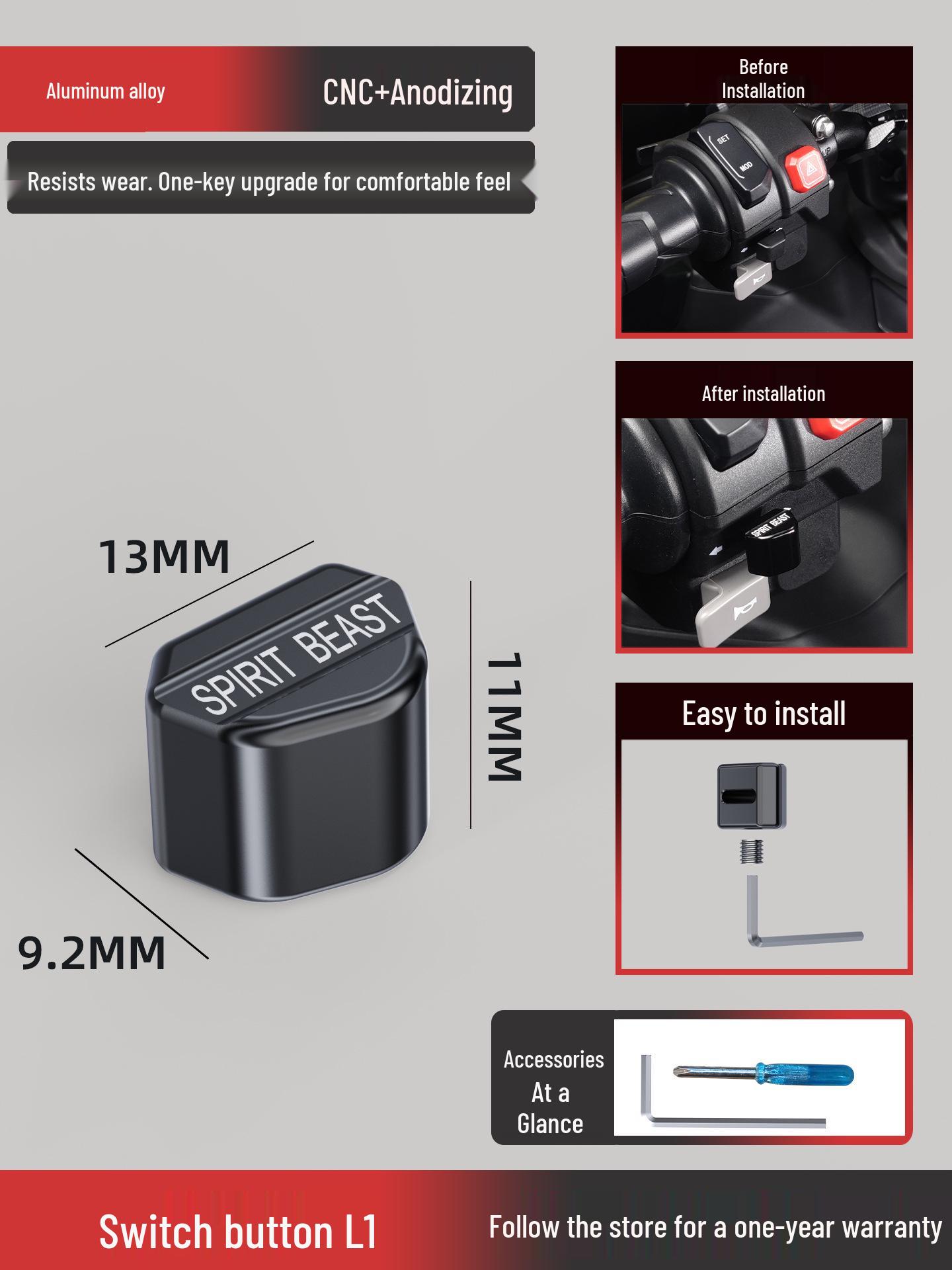 

Zongshen 150X Handlebar Crossbar Extension with Turn Signal Switch and Ball Head Bracket