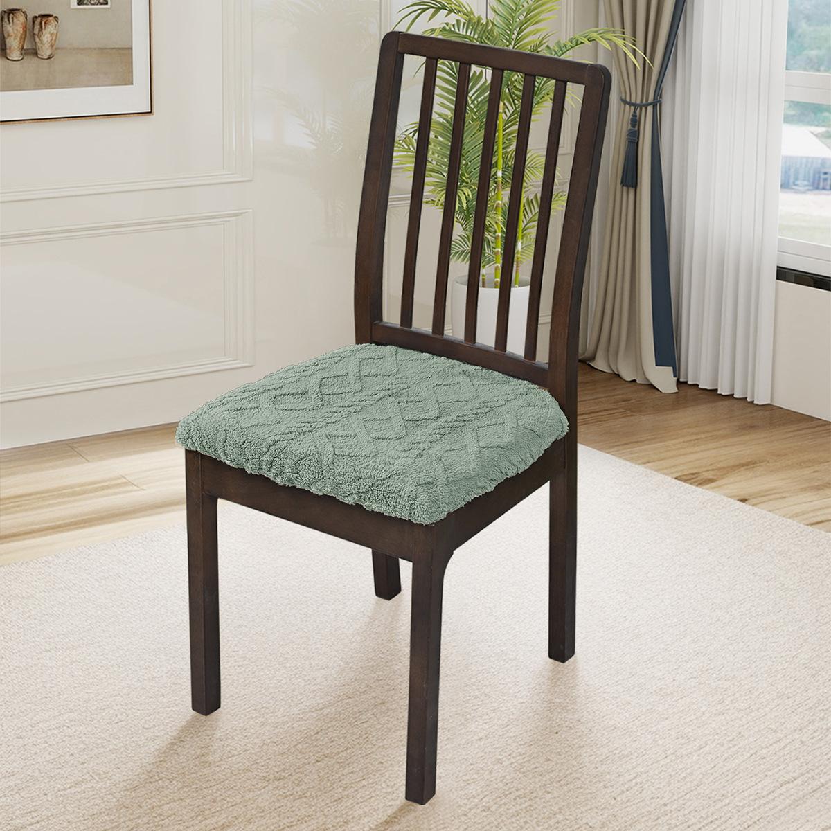 

1pc Soft Velvet Chair Cover Elastic Jacquard Chair Protector for Dining Room Kitchen Wedding Hotel Banquet Restaurant 1pc
