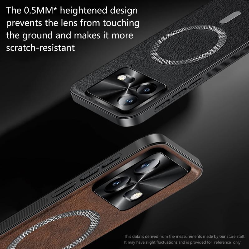 For Vivo iQOO NEO 8 Case Magnetic Elegant Leather Wear-Resistant Lens Fully Covered Non-Slip Grip Edge Cover Shell