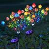 Garden Lights, 7 Heads Gardenia Colorful Flower Light Waterproof Solar Outdoor Lights for Yard Pathway Decor, Two Lightning Modes,