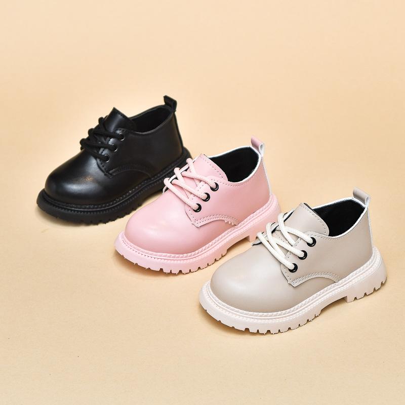 Fashion Girls Shoes Spring New British Style Kids Leather Shoe Anti Slip Child Performance Shoes Soft Soled Girl Casual Shoe