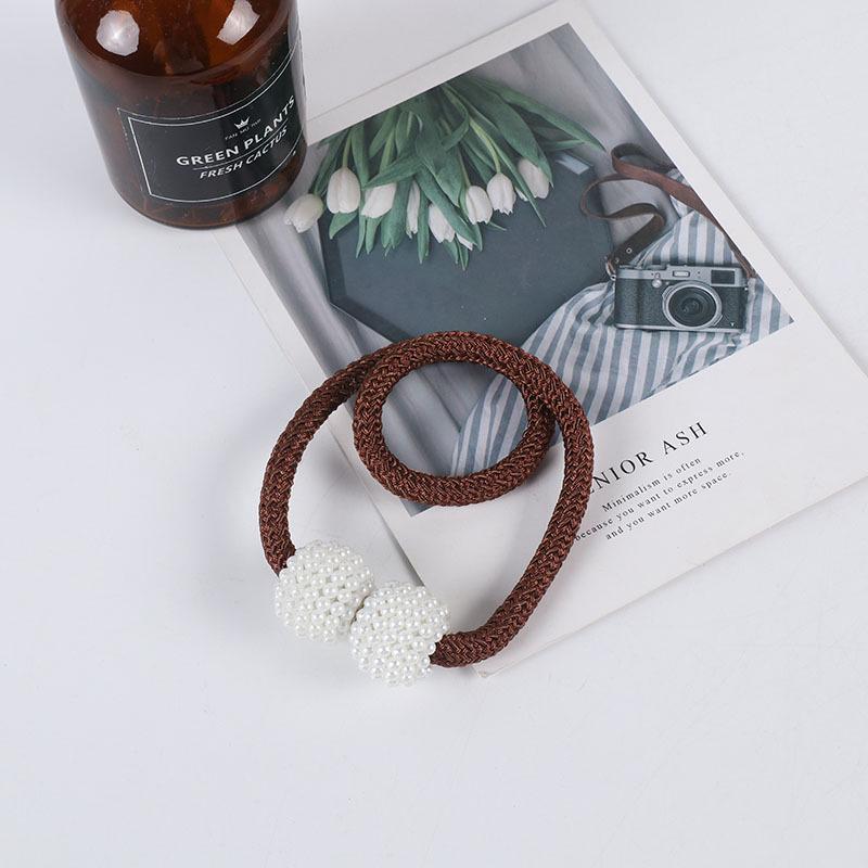 Pearl Magnetic Curtain Tieback Buckle - No-Punch Tie Rope Accessory