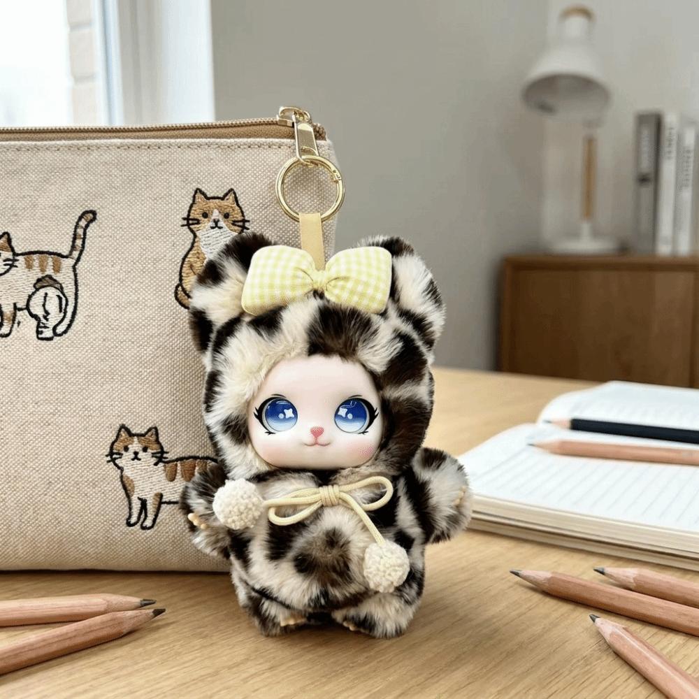 Cartoon Bag Charm Keychain Sparkling Big Eyes Plush Toy Keychain  Jewelry Accessories