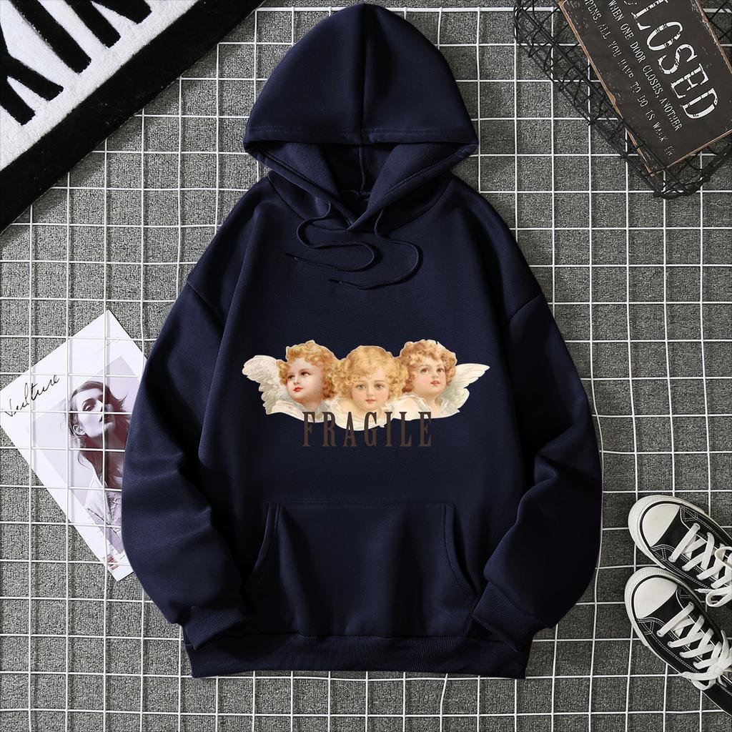 New trendy brand women's clothing printing fashion personality street loose hooded sweater women