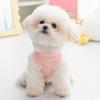 Pet breathable light hollow striped bear can be towed cat teddy bear spring and summer bipod dog clothes
