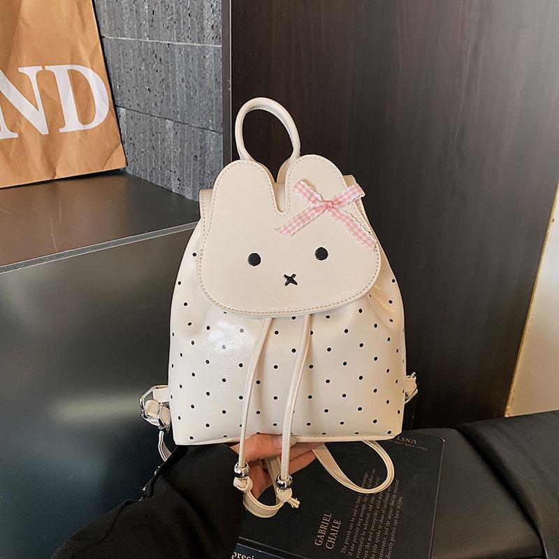 Schoolbag1011 New Korean Cute Cartoon Rabbit Backpack Women's Large-capacity Commuter Tote Bag Girl Wind Messenger Bag