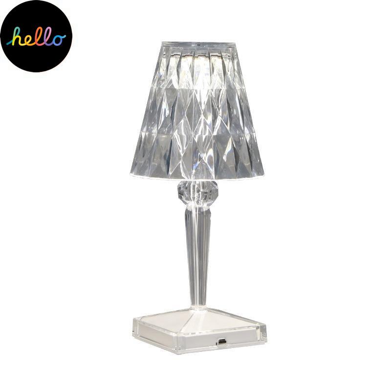 USB Diamond Table Lamp Acrylic Decoration Light For Bar Bedroom Bedside Coffee Crystal LED Desk Lamps Gift Night Lights Lighting