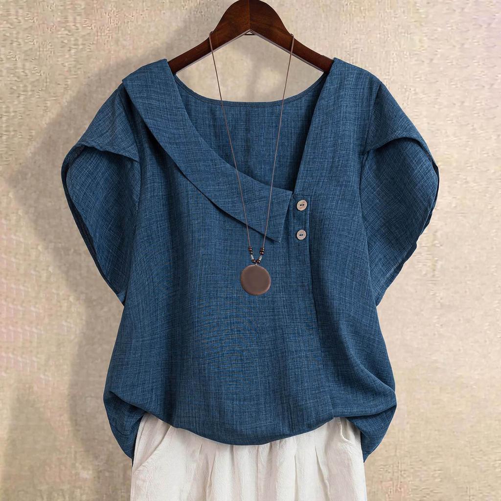 Women'S Solid Fashion Shirt for Summer