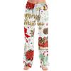 Women's Christmas Print Casual Pants with Loose Fit for Holiday Parties