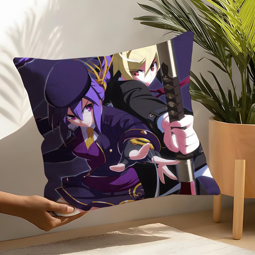 2D Fighting Game U-Under Night In-Birth 1 Linen Cushion Covers For Decorative Sofa Home Pillows Case Car Chair Pillows Cases