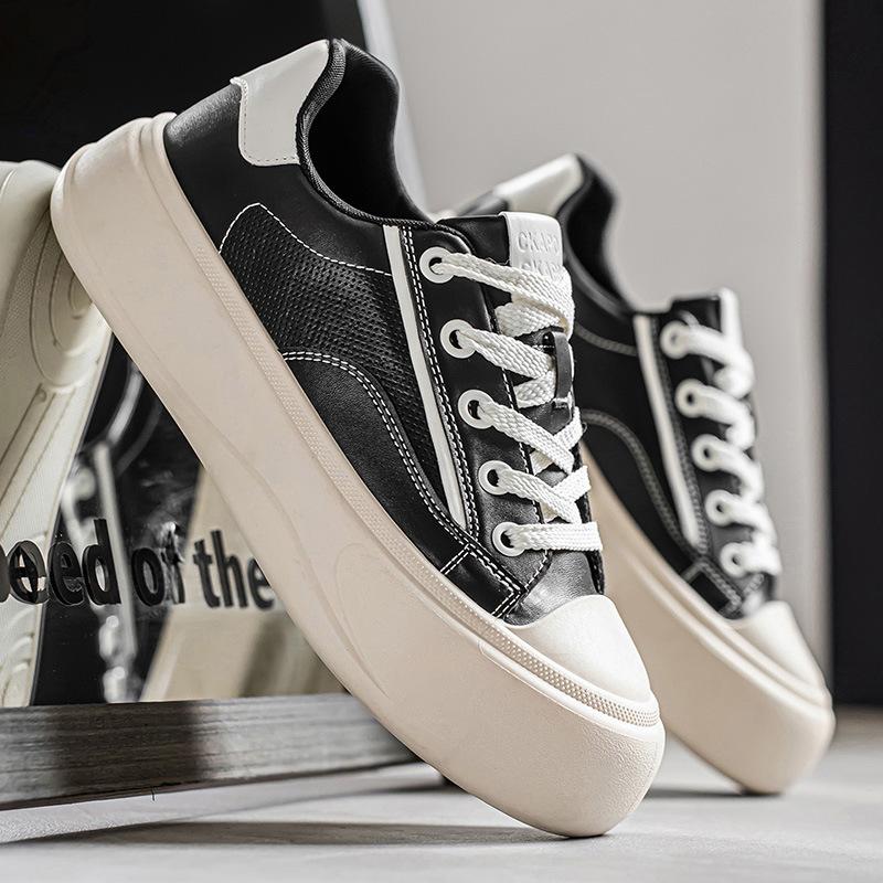 New autumn outdoor thick-soled wear-resistant casual shoes, youth leather board shoes 39