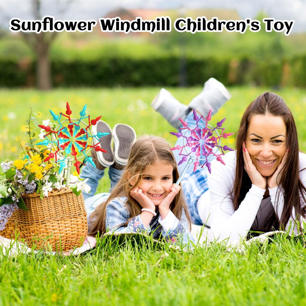 3d Carrot Windmill Rotating Colorful Sunflower Windmill Children's Toys Outdoor Decompression Toys