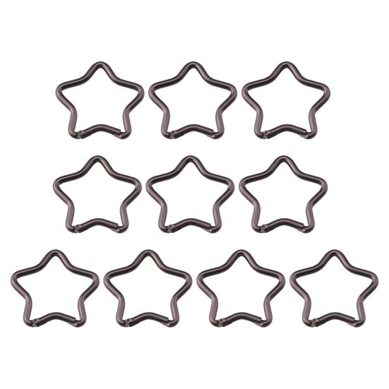 10Pcs Multicolor Pentagram Star Carabiner Buckle Aluminum Alloy Carabiner Hook Clips DIY Accessories for Keychain Buckle for Camping Hiking