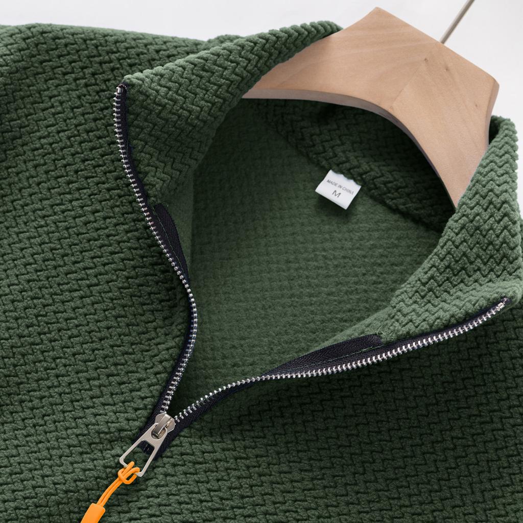 Men's Winter Fleece Tracksuit Sets Stand Collar Sweatshirt Cargo Sweatpants 2 Piece Jogging