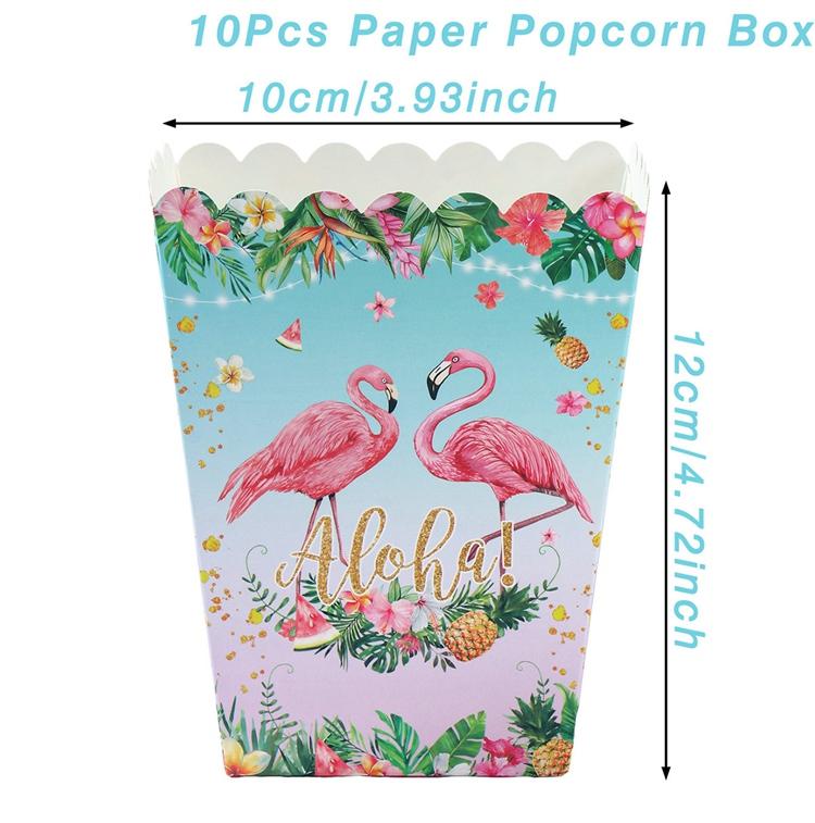 Jungle Safari Popcorn Candy Box Mermaid Butterfly Donut Hawaii Birthday Party Decor Kids Strawberry Wedding Party Supplies Gifts
