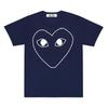 COMME DES GARCONS PLAY Heart Outline T-Shirt - Navy - AZ-T182-051-1 Unisex T-Shirt