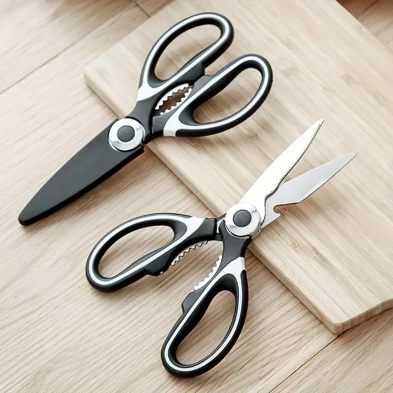 Kitchen Scissors Shears Chicken Bone Scissors Multi Purpose Non Slip Sharp Stainless Steel Kitchen Aid BBQ Barbecue Scissors
