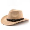 Large Brim Suede Jazz Hat Felt Hat Woven Accessories Popular Hat