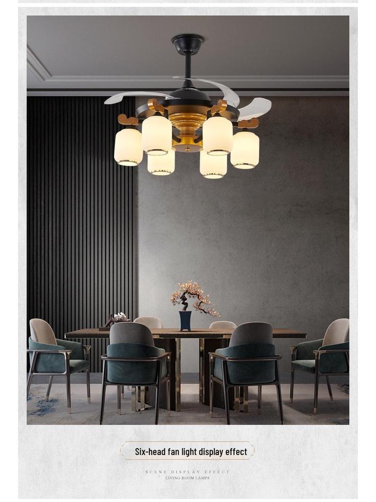 2024 Modern Chinese Style Chandelier for Living Room, Dining Room, or Bedroom - Simple and Elegant Atmosphere with Hotel-Quality Lighting