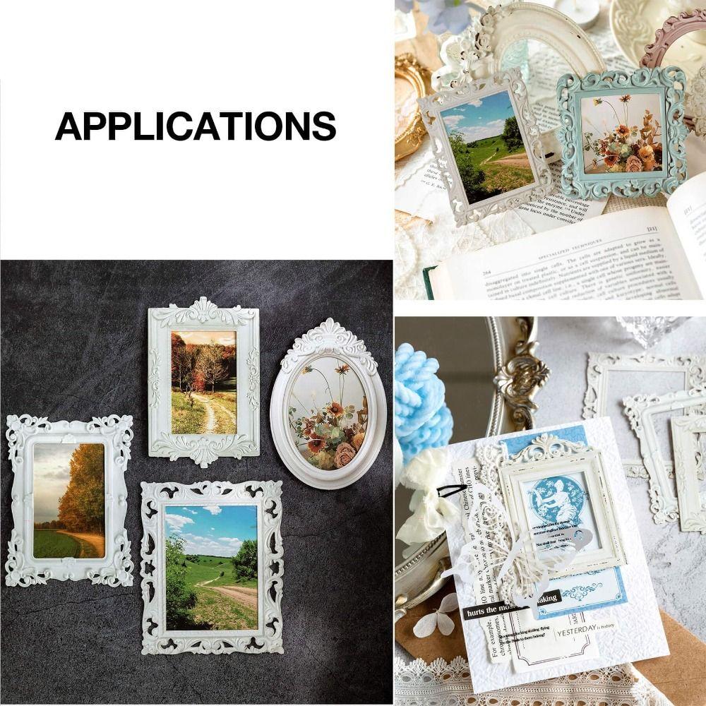 A Set Relievo Vintage Hollow Embossed Materials Frame Scrapbook Decoration Paper  DIY Crafts
