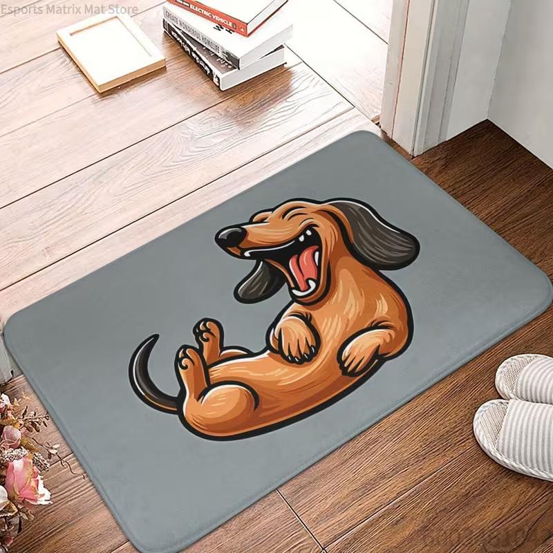 Dachshund Printed Kitchen Carpet Living Room Dining Room Laundry Floor Mat Bath Balcony Hallway Non-slip Door Mat