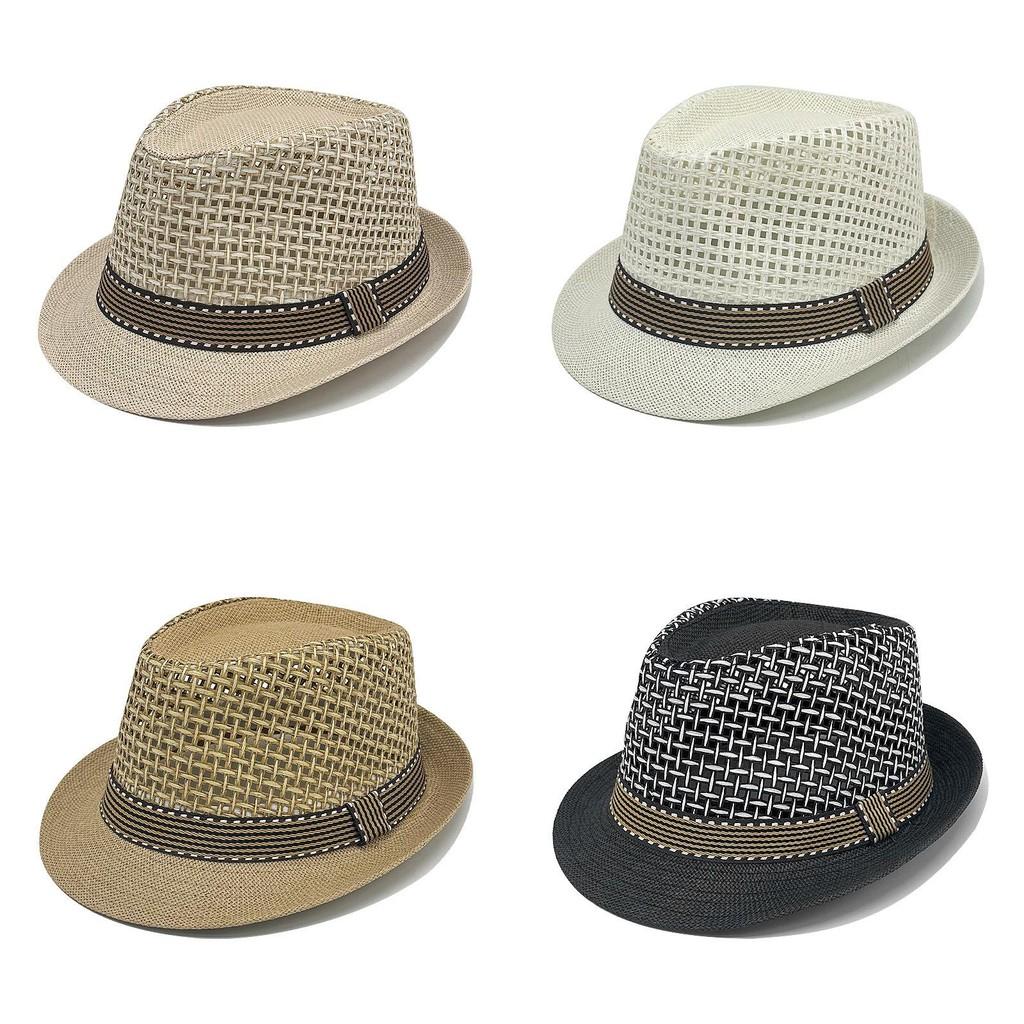 Woven Vintage Straw Hat Sun Protection Cap For Summer Beach And Wear Outdoor