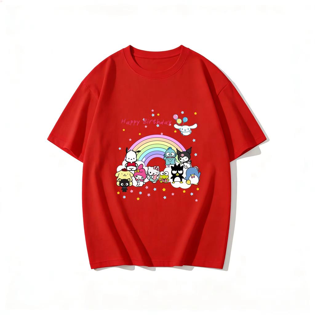2026 HelloKitty Tee soft cotton short sleeve crew neck cute print lightweight summer top for Women daily casual wear