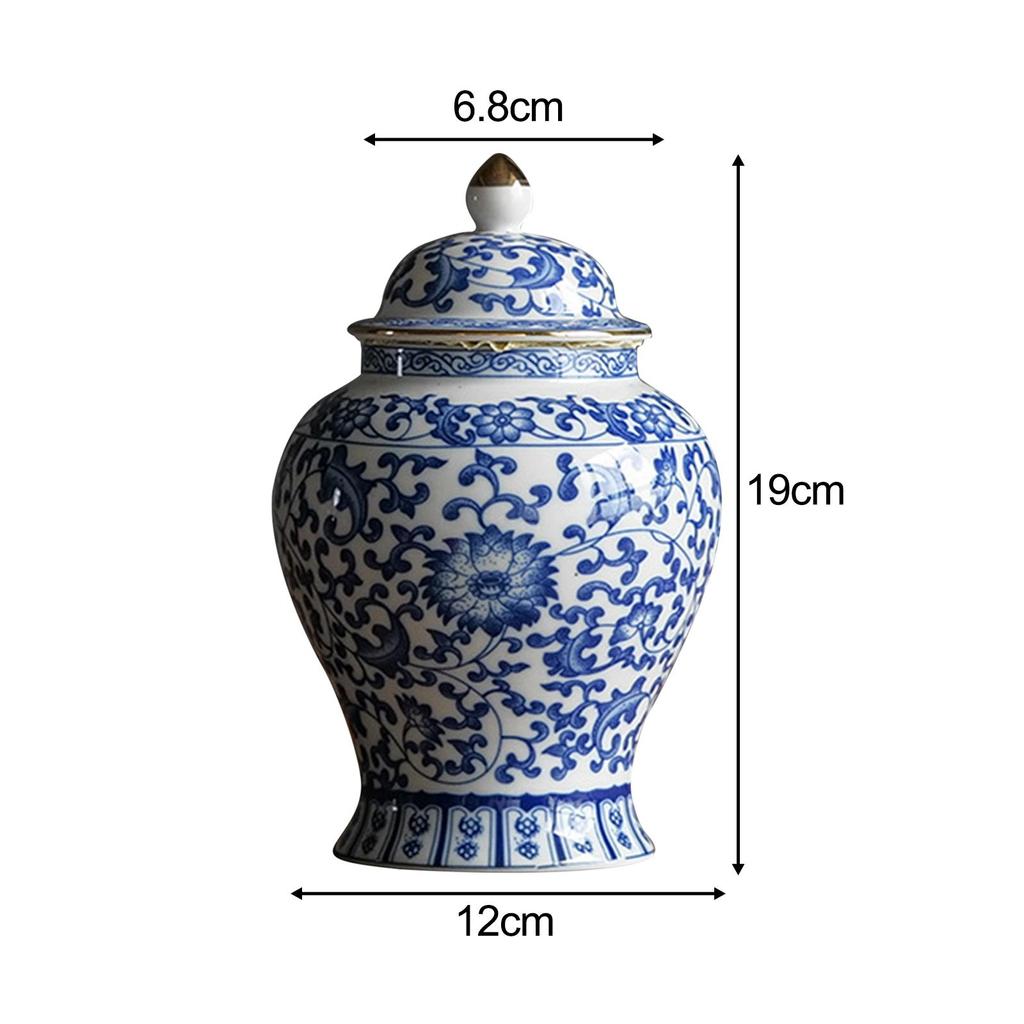 Barattolo di zenzero in ceramica, vaso universale, barattolo di conservazione in porcellana, barattolo del tempio
